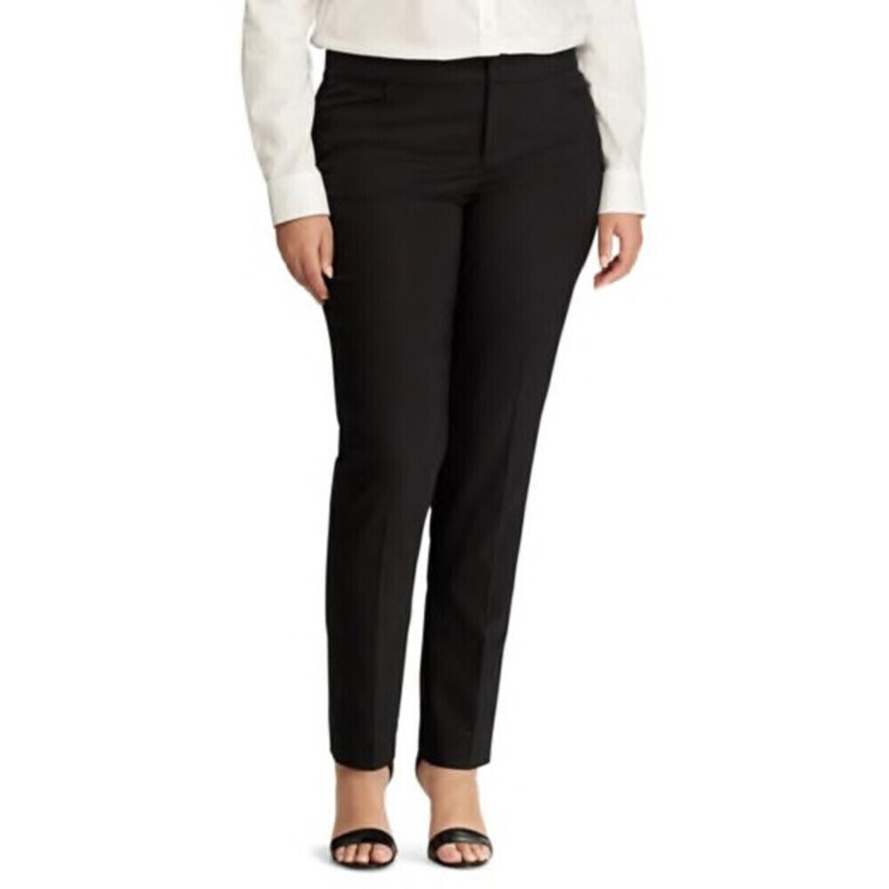 Chaps Super Stretch Slimming Fit Skinny Mid Rise Pants In Black Plus Size 24W